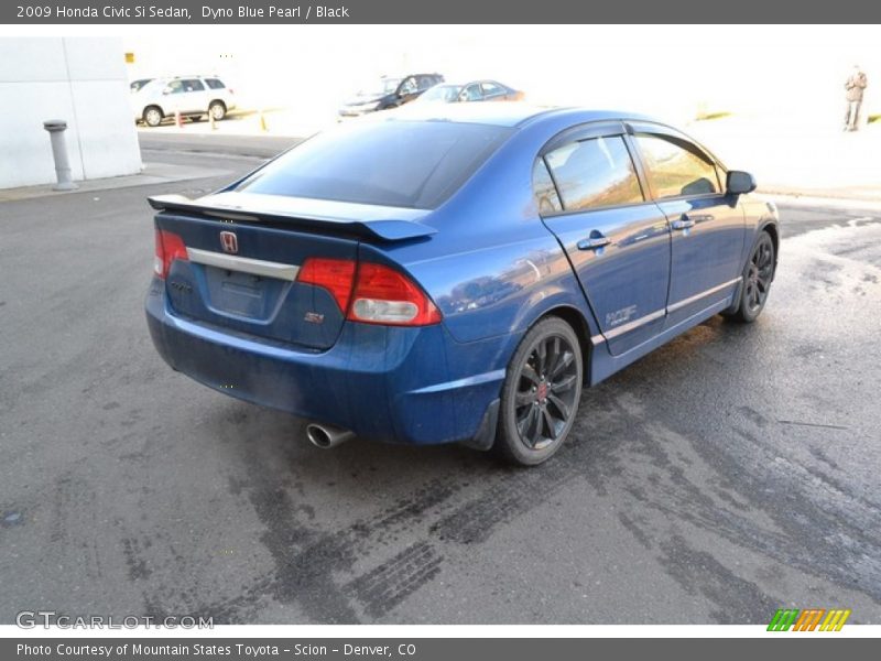 Dyno Blue Pearl / Black 2009 Honda Civic Si Sedan