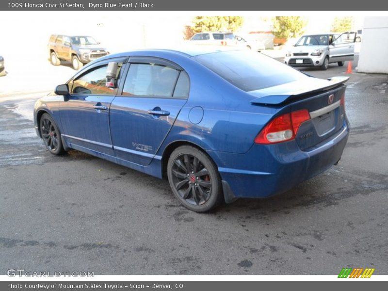 Dyno Blue Pearl / Black 2009 Honda Civic Si Sedan