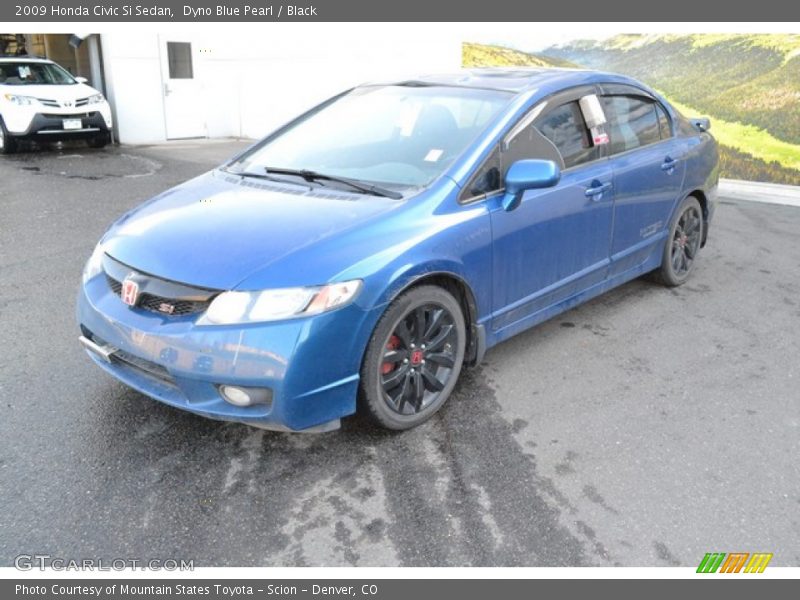 Dyno Blue Pearl / Black 2009 Honda Civic Si Sedan