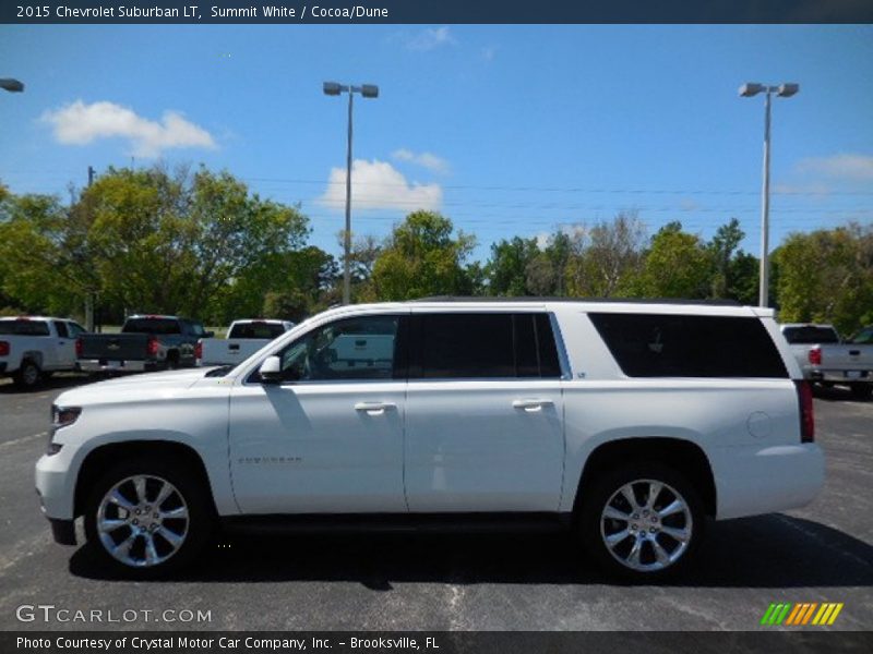 Summit White / Cocoa/Dune 2015 Chevrolet Suburban LT