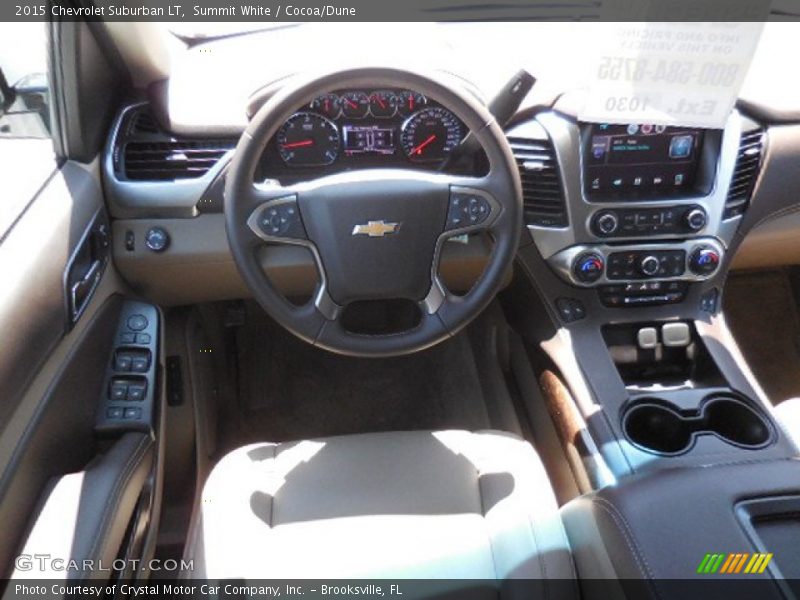 Summit White / Cocoa/Dune 2015 Chevrolet Suburban LT