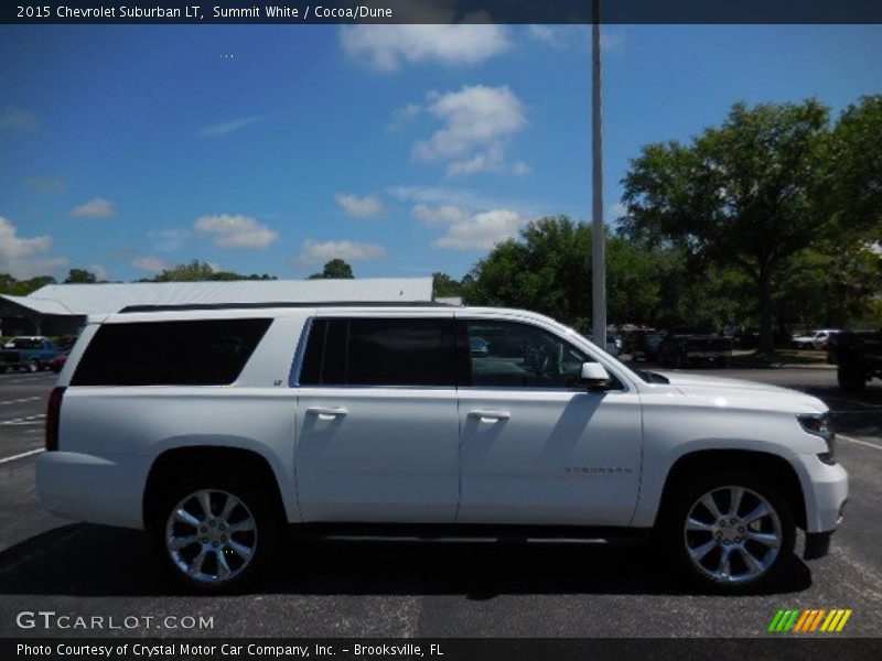 Summit White / Cocoa/Dune 2015 Chevrolet Suburban LT