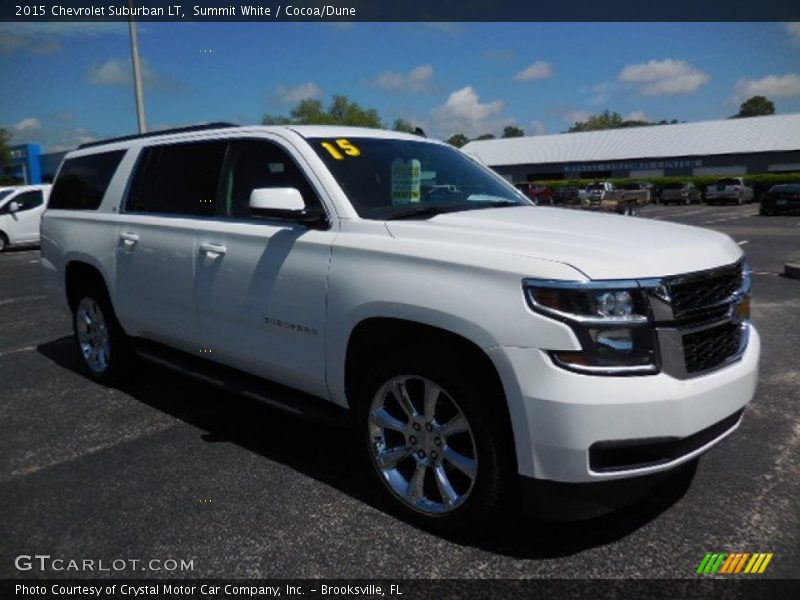 Summit White / Cocoa/Dune 2015 Chevrolet Suburban LT