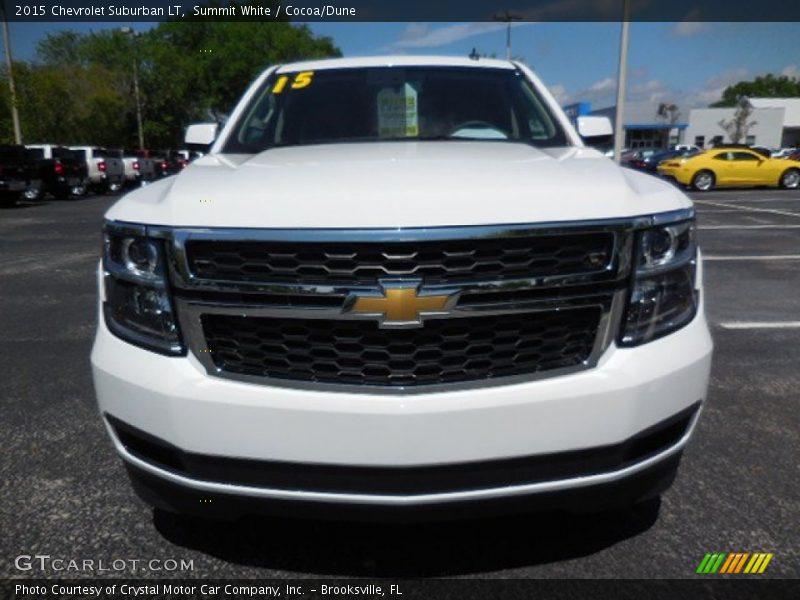 Summit White / Cocoa/Dune 2015 Chevrolet Suburban LT