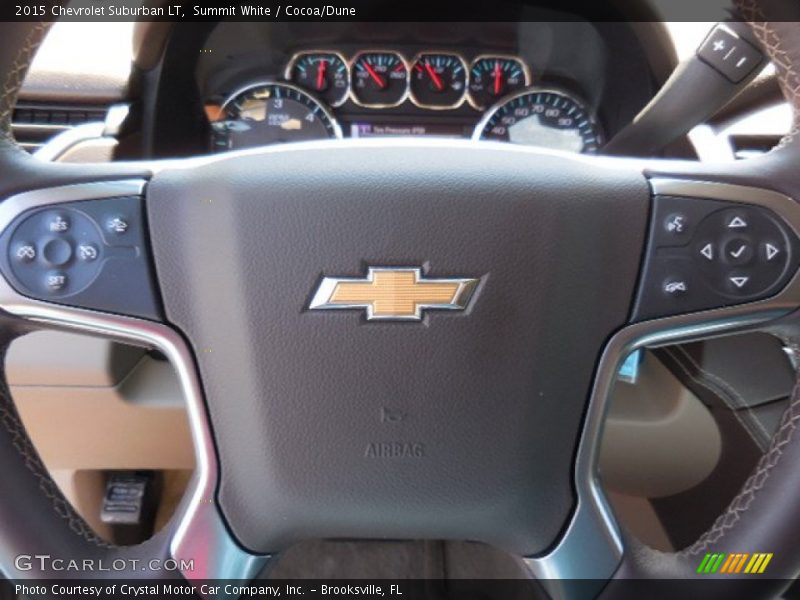 Summit White / Cocoa/Dune 2015 Chevrolet Suburban LT