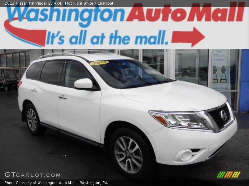 Moonlight White / Charcoal 2013 Nissan Pathfinder SV 4x4