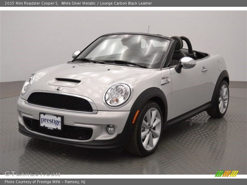 White Silver Metallic / Lounge Carbon Black Leather 2015 Mini Roadster Cooper S