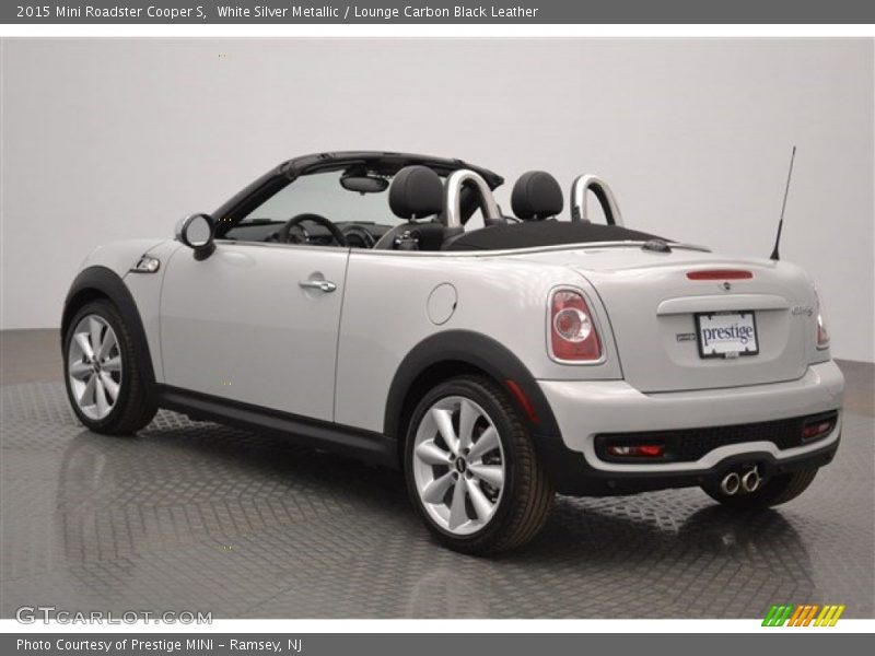 White Silver Metallic / Lounge Carbon Black Leather 2015 Mini Roadster Cooper S