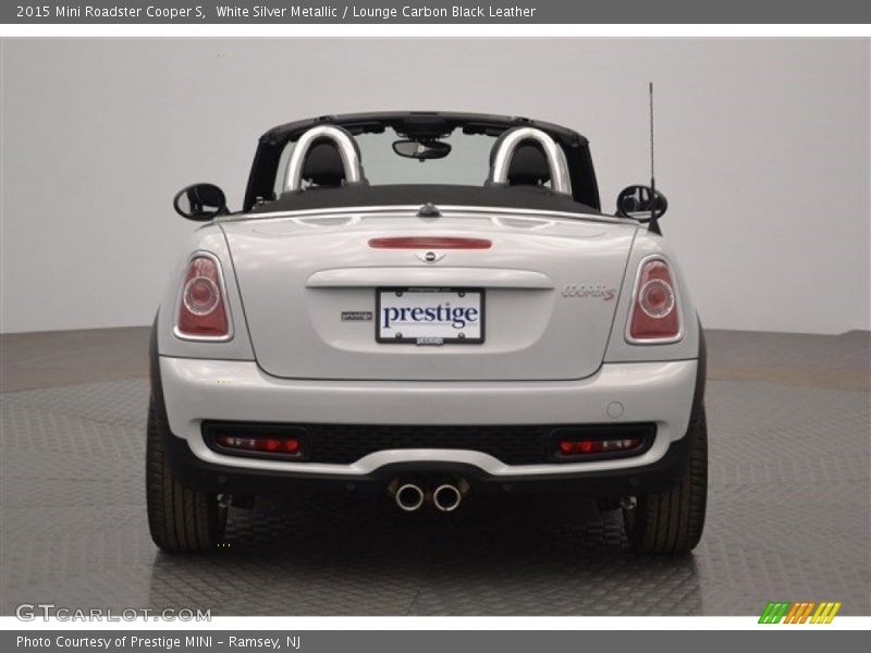 White Silver Metallic / Lounge Carbon Black Leather 2015 Mini Roadster Cooper S