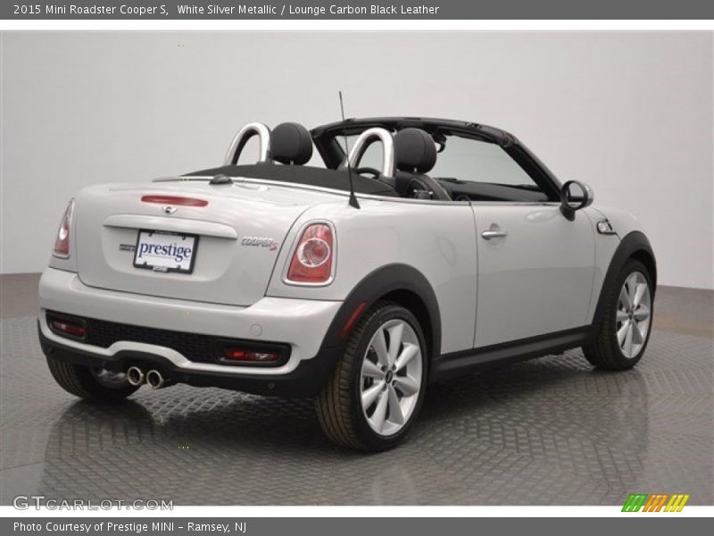 White Silver Metallic / Lounge Carbon Black Leather 2015 Mini Roadster Cooper S