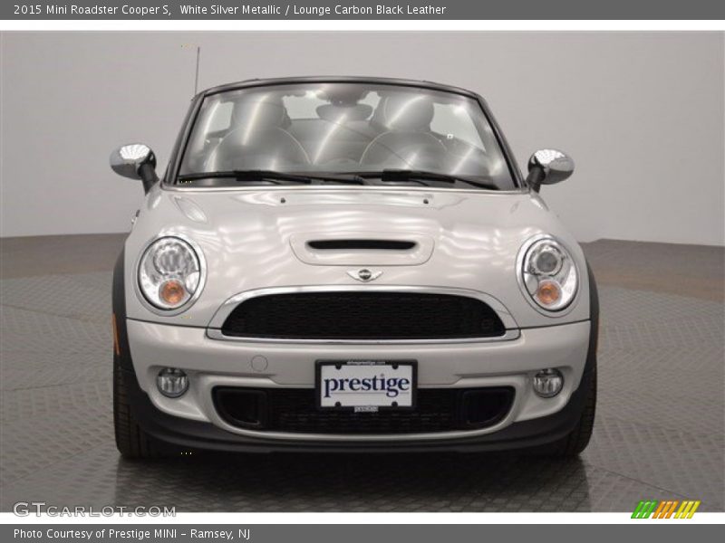White Silver Metallic / Lounge Carbon Black Leather 2015 Mini Roadster Cooper S