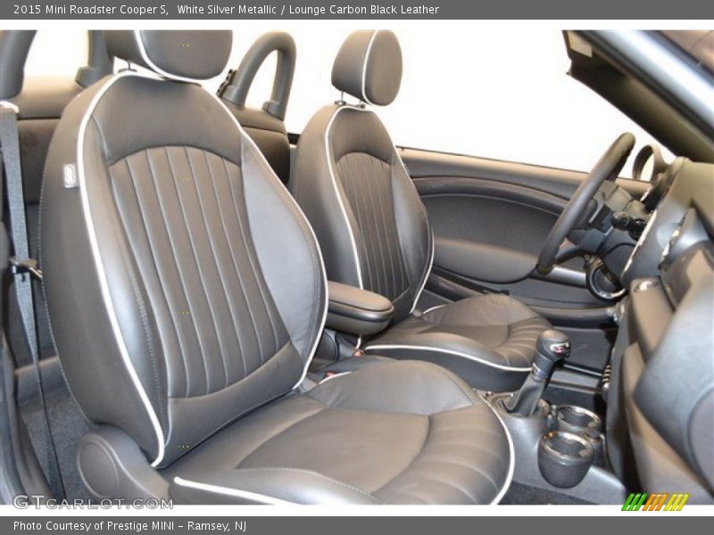 White Silver Metallic / Lounge Carbon Black Leather 2015 Mini Roadster Cooper S
