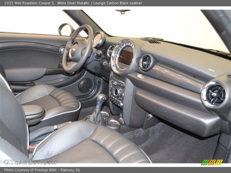 White Silver Metallic / Lounge Carbon Black Leather 2015 Mini Roadster Cooper S