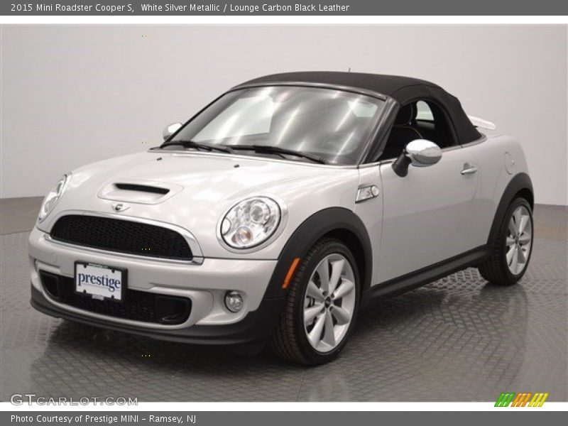 White Silver Metallic / Lounge Carbon Black Leather 2015 Mini Roadster Cooper S
