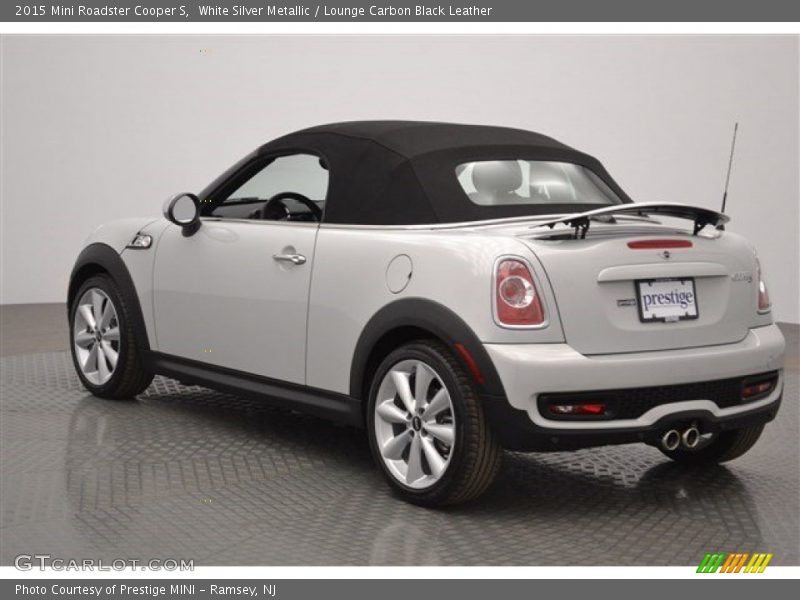 White Silver Metallic / Lounge Carbon Black Leather 2015 Mini Roadster Cooper S