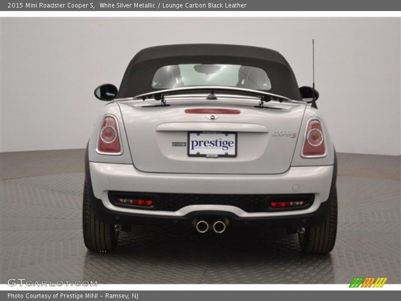 White Silver Metallic / Lounge Carbon Black Leather 2015 Mini Roadster Cooper S