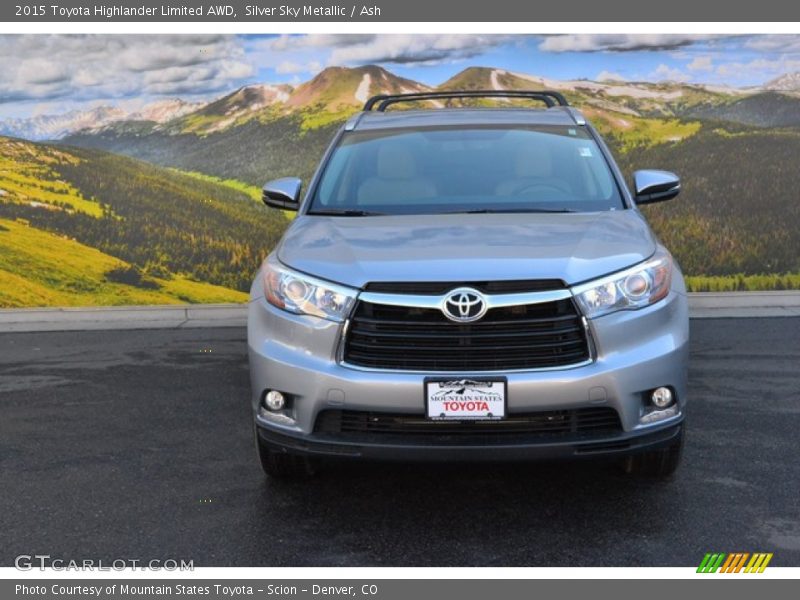 Silver Sky Metallic / Ash 2015 Toyota Highlander Limited AWD