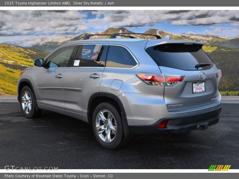 Silver Sky Metallic / Ash 2015 Toyota Highlander Limited AWD