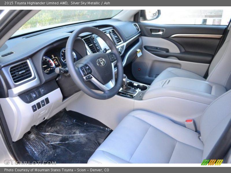 Silver Sky Metallic / Ash 2015 Toyota Highlander Limited AWD