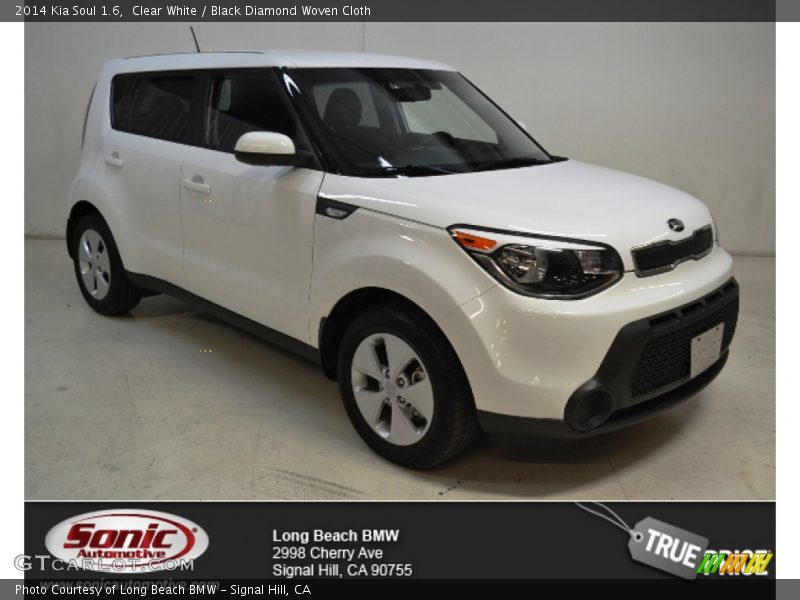 Clear White / Black Diamond Woven Cloth 2014 Kia Soul 1.6