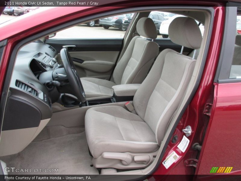 Tango Red Pearl / Gray 2011 Honda Civic LX Sedan
