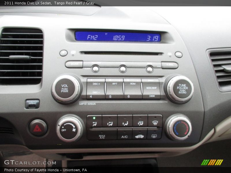 Tango Red Pearl / Gray 2011 Honda Civic LX Sedan