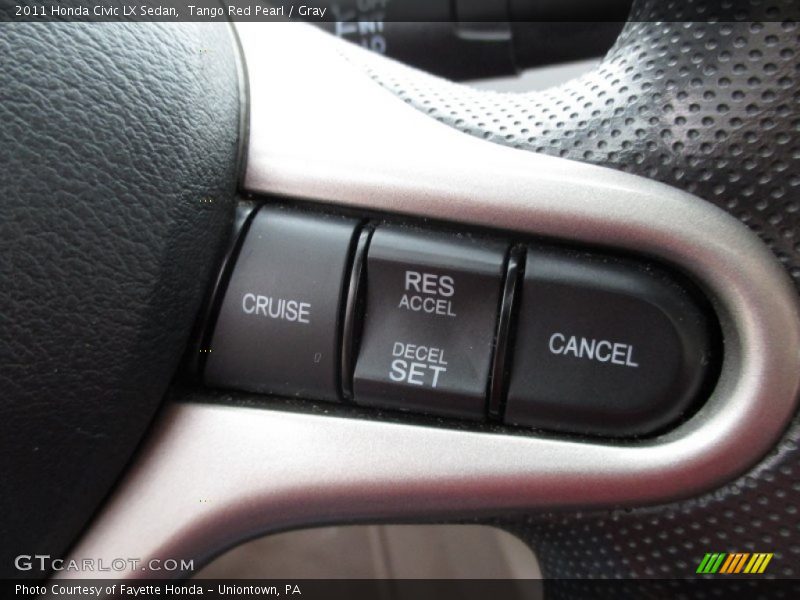 Tango Red Pearl / Gray 2011 Honda Civic LX Sedan