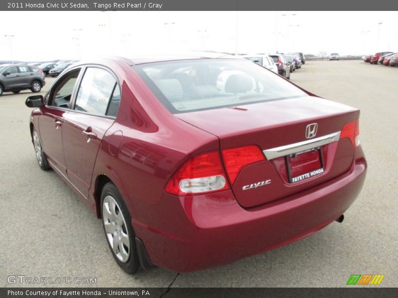 Tango Red Pearl / Gray 2011 Honda Civic LX Sedan