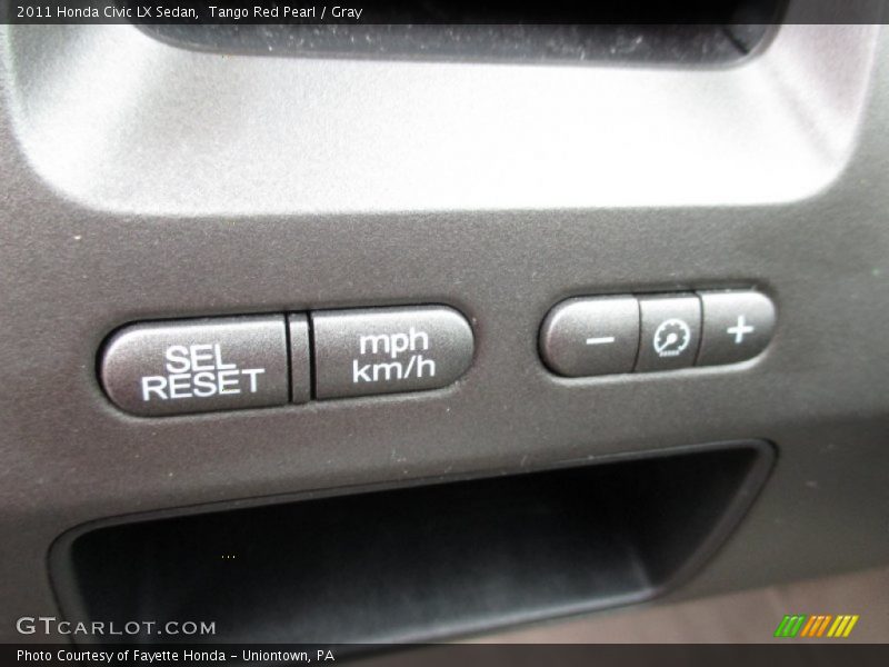 Tango Red Pearl / Gray 2011 Honda Civic LX Sedan