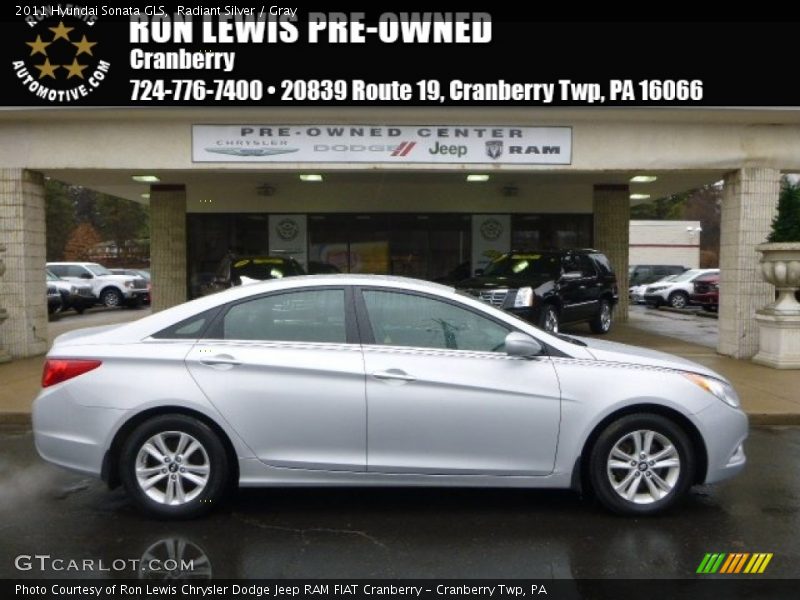 Radiant Silver / Gray 2011 Hyundai Sonata GLS