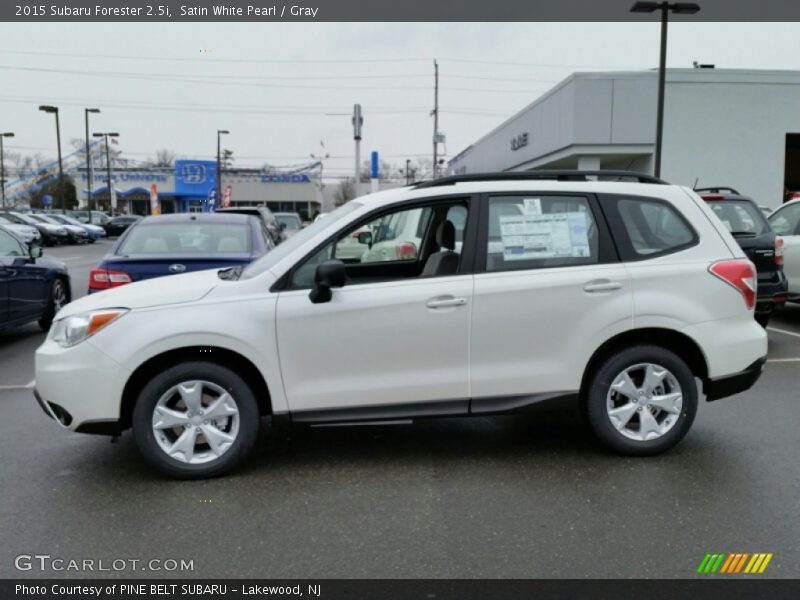 Satin White Pearl / Gray 2015 Subaru Forester 2.5i