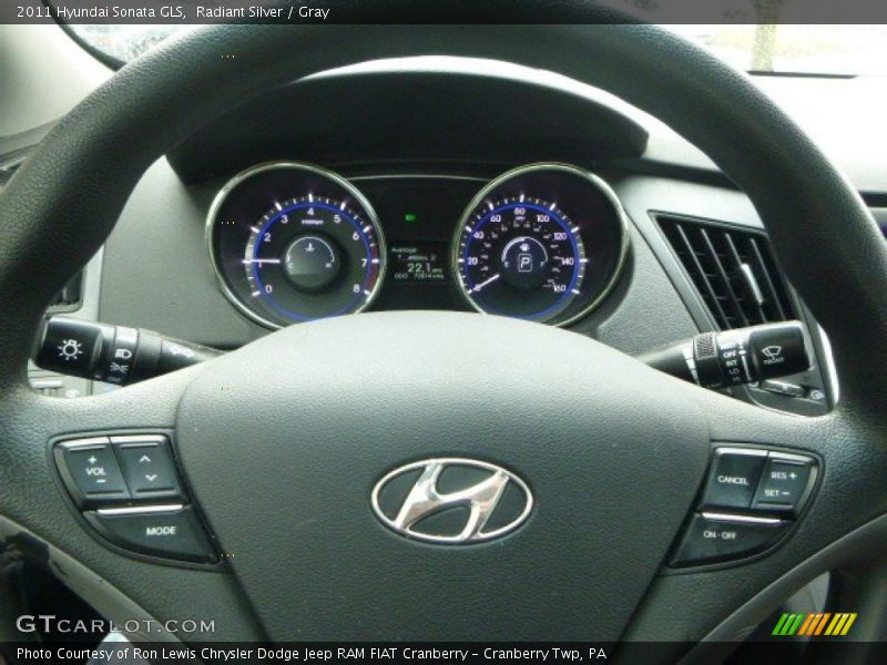 Radiant Silver / Gray 2011 Hyundai Sonata GLS
