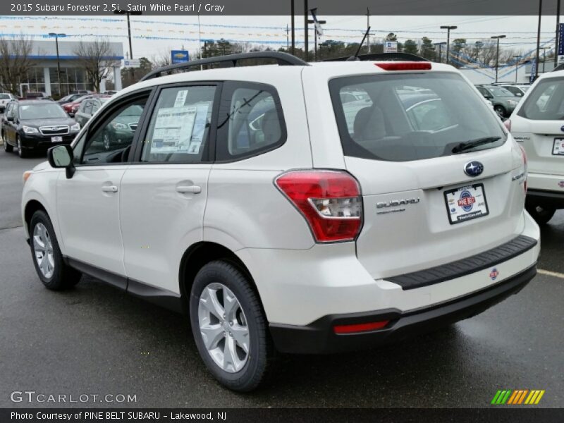 Satin White Pearl / Gray 2015 Subaru Forester 2.5i