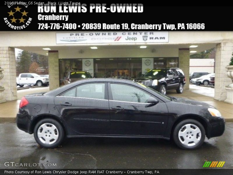 Black / Light Taupe 2006 Pontiac G6 Sedan