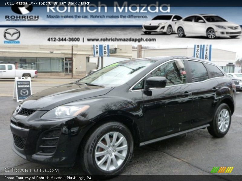 Brilliant Black / Black 2011 Mazda CX-7 i Sport
