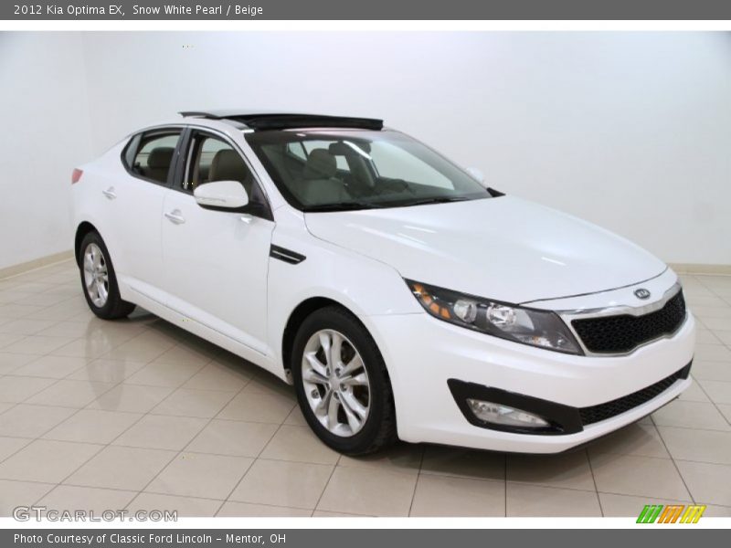 Snow White Pearl / Beige 2012 Kia Optima EX