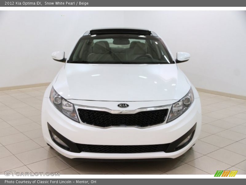 Snow White Pearl / Beige 2012 Kia Optima EX
