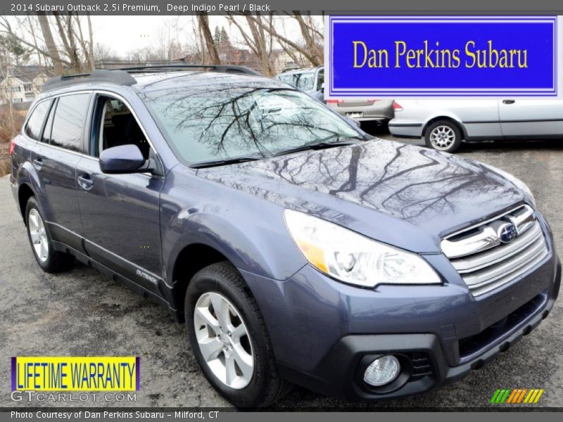 Deep Indigo Pearl / Black 2014 Subaru Outback 2.5i Premium