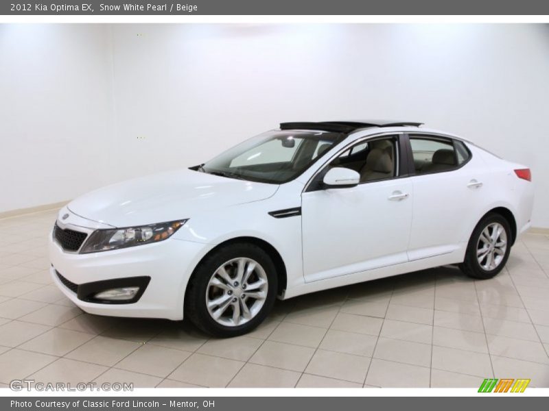 Snow White Pearl / Beige 2012 Kia Optima EX
