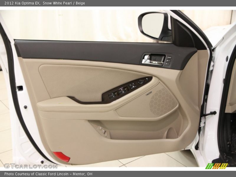 Snow White Pearl / Beige 2012 Kia Optima EX