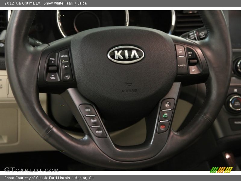 Snow White Pearl / Beige 2012 Kia Optima EX