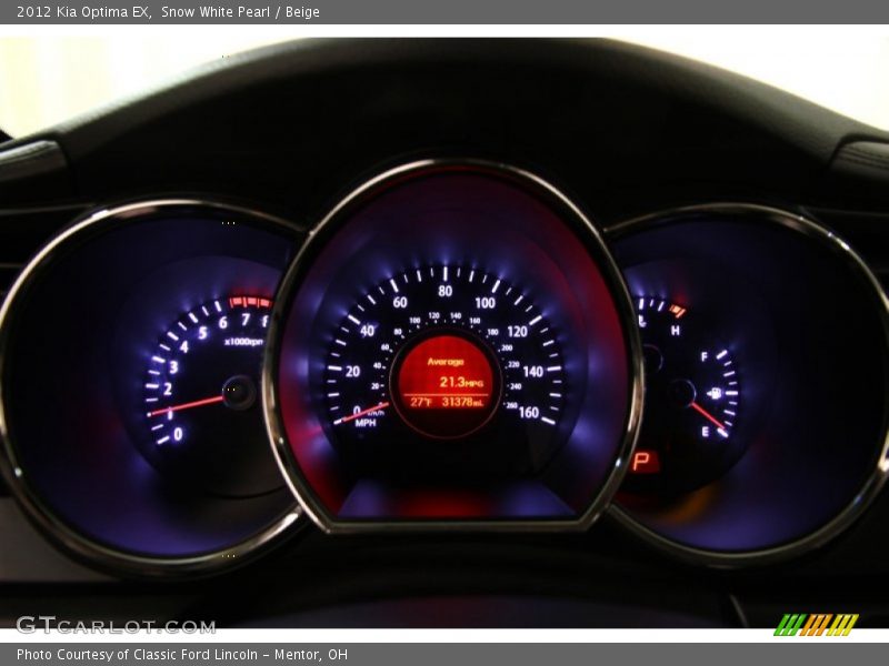Snow White Pearl / Beige 2012 Kia Optima EX