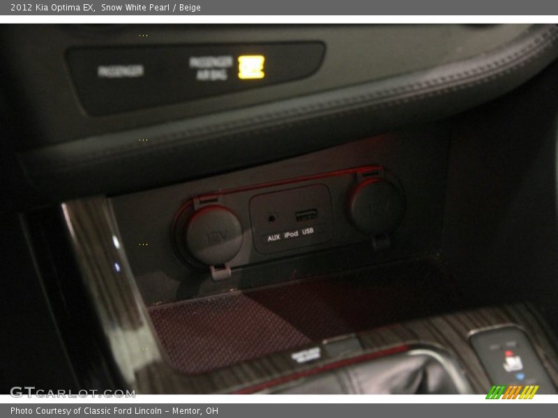 Snow White Pearl / Beige 2012 Kia Optima EX