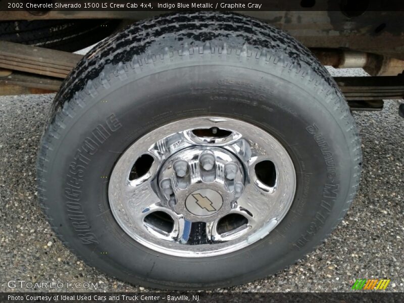 Indigo Blue Metallic / Graphite Gray 2002 Chevrolet Silverado 1500 LS Crew Cab 4x4