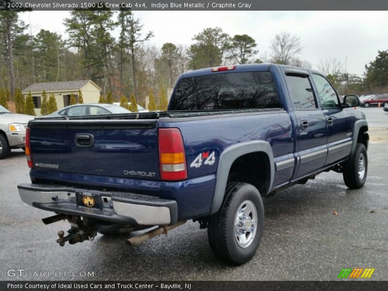 Indigo Blue Metallic / Graphite Gray 2002 Chevrolet Silverado 1500 LS Crew Cab 4x4