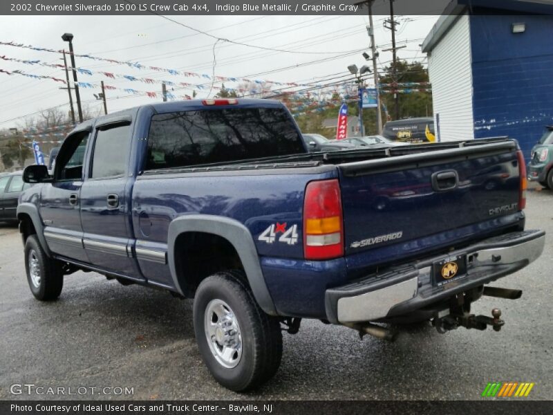 Indigo Blue Metallic / Graphite Gray 2002 Chevrolet Silverado 1500 LS Crew Cab 4x4