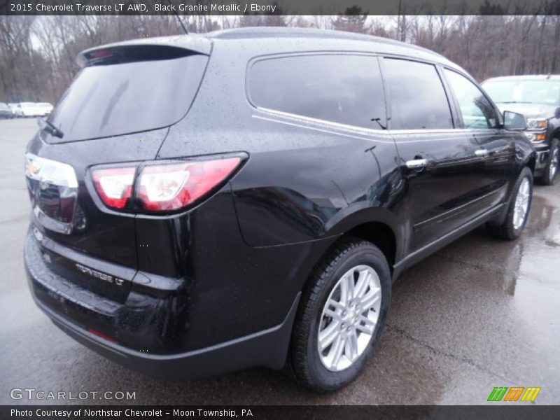Black Granite Metallic / Ebony 2015 Chevrolet Traverse LT AWD