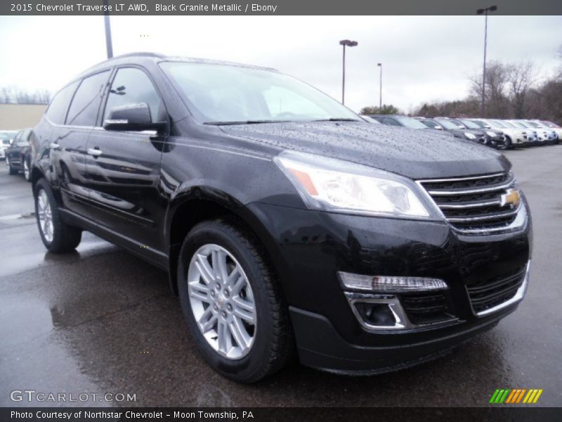 Black Granite Metallic / Ebony 2015 Chevrolet Traverse LT AWD