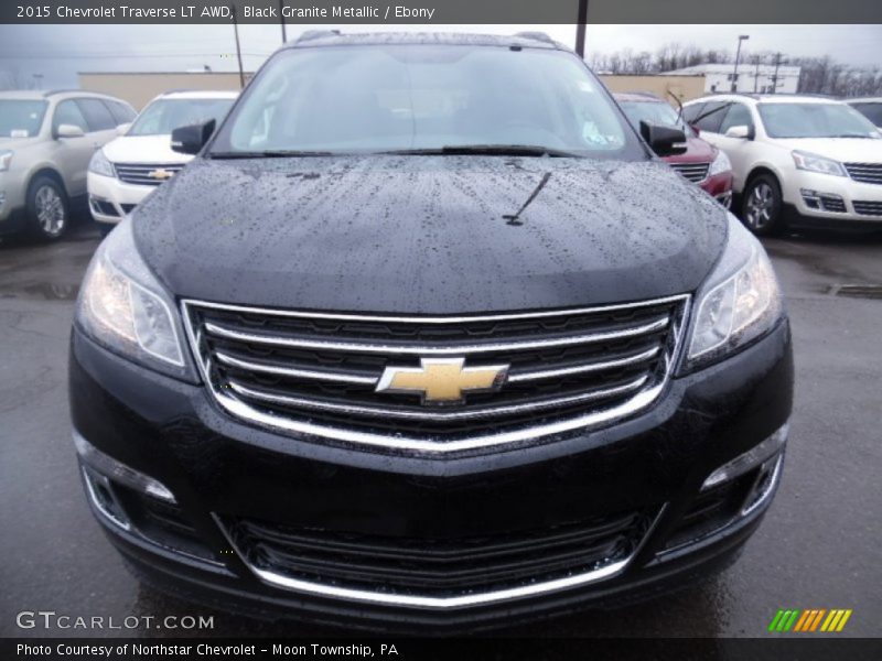 Black Granite Metallic / Ebony 2015 Chevrolet Traverse LT AWD