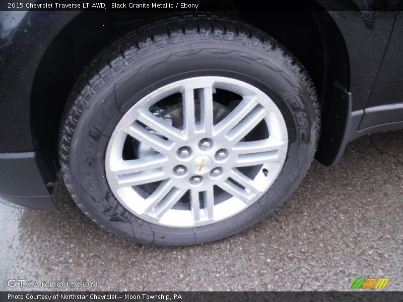 Black Granite Metallic / Ebony 2015 Chevrolet Traverse LT AWD